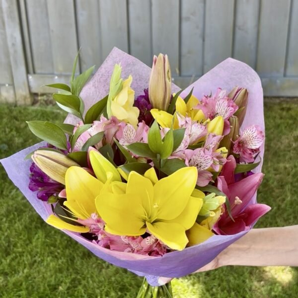 mixed flower bouquet for delivery by petal and bulb florist in Surrey, BC