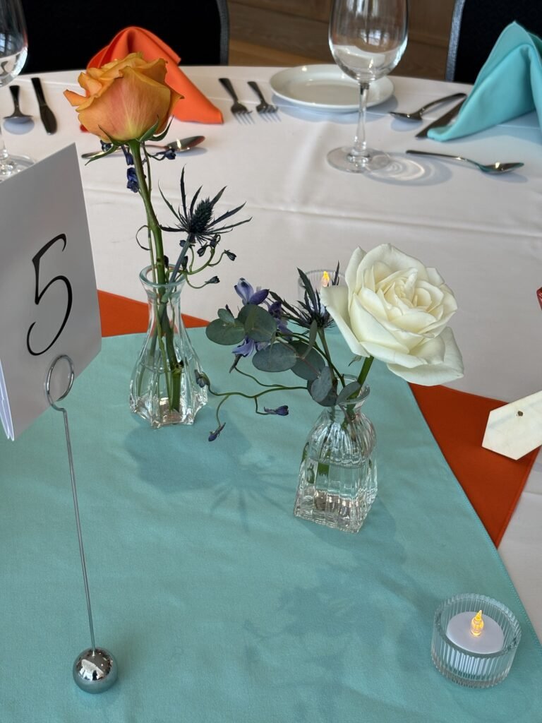 modern bud vases by a florist in surrey