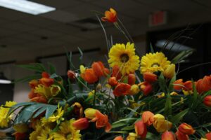 corporate flower arrangement