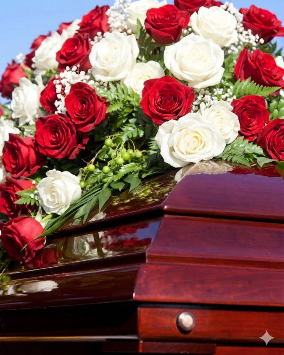 Casket spray funeral flowers Vancouver